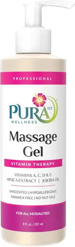 Vista 8 de Vitamin Therapy - Gel de masaje de 1 galón, vitamina E, profesional, terapia de masaje, tejido profundo, sin perfume, hipoalergénico, ingredientes