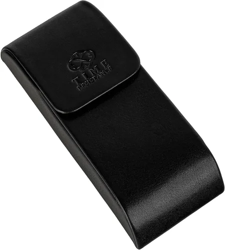 Vista 8 de Time Resistance Estuche de cuero para gafas - Estuche rígido de cuero para gafas - Hecho en Italia Coñac