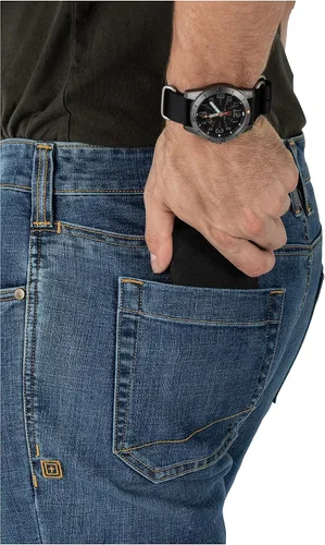Vista 6 de 5.11 Tactical Defender-Flex Jeans rectos, tela elástica mecánica, bolsillos clásicos, estilo 74477
