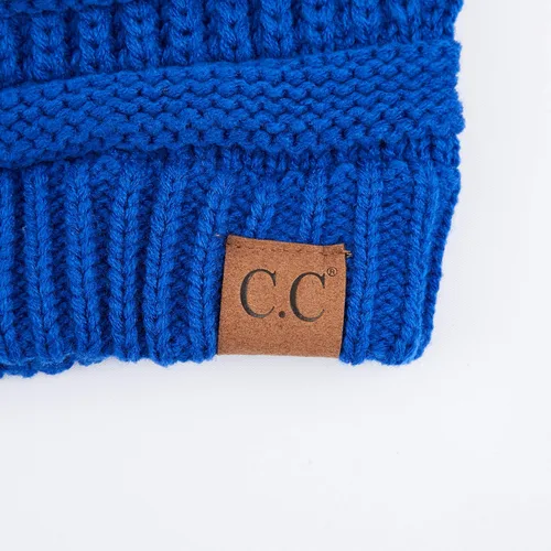Vista 383 de C.C Trendy Warm Chunky Soft Stretch Cable Knit Beanie
