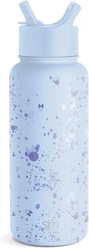 Vista 22 de Simple Modern Summit - Botella de agua con tapa con pajilla, vaso aislado de acero inoxidable a prueba de fugas de Disney de 30 onzas, regalos