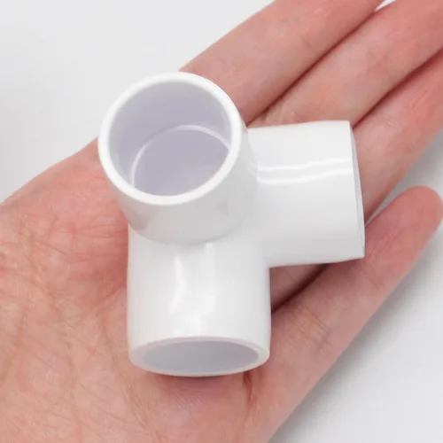 Vista 7 de Litoexpe 4 conectores de codo de PVC de 3 vías de 1/2 pulgada y 3 vías, conector de codo de grado para muebles, conector de tubería de tres vías