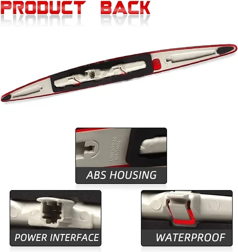 Vista 3 de Clidr - Tercera luz de freno de montaje alto para Honda CRV CR-V 2012-2016 (carcasa roja)