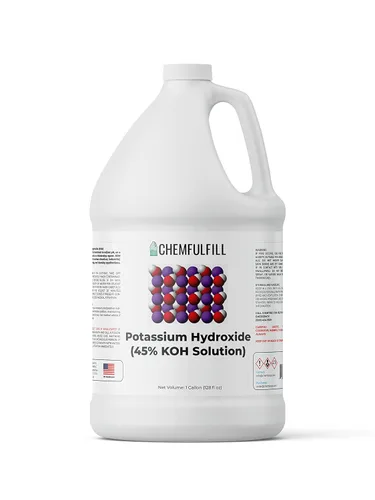 Vista 3 de Hidróxido de potasio Chemfulfill 45% – (KOH 45%) (5 galones (640 fl oz))