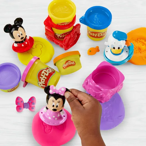 Vista 7 de Play-Doh Disney Junior Mickey Mouse Clubhouse, Stamp & Go Megapack con Mickey, Minnie y Donald, artes y manualidades, juguetes preescolares