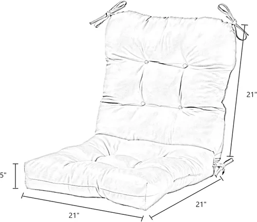 Vista 8 de Greendale Home Fashions Juego de 2 cojines de asiento y respaldo para exteriores, diseño Adobe Stripe 2