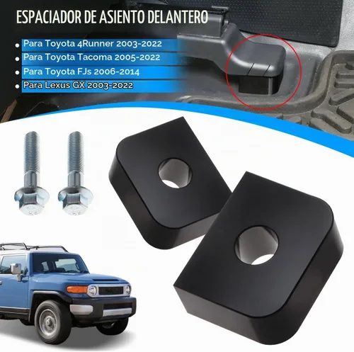 Vista 2 de Espaciador de asiento de 1 pulgada para elevar la parte trasera de los asientos delanteros, kit de elevación y reclinación ajustable para asiento