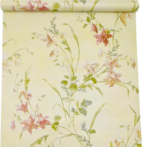 Vista 5 de Yifely Revestimiento autoadhesivo para estantes, papel extraíble para muebles para cubrir cajones de apartamentos, flores rurales, 17.7 pulgadas por
