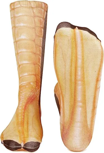 Vista 5 de LXRAINQI Calcetines novedosos locos con diseño de pata de animal 3D, regalos divertidos de Navidad para adultos, hombres, mujeres, adolescentes
