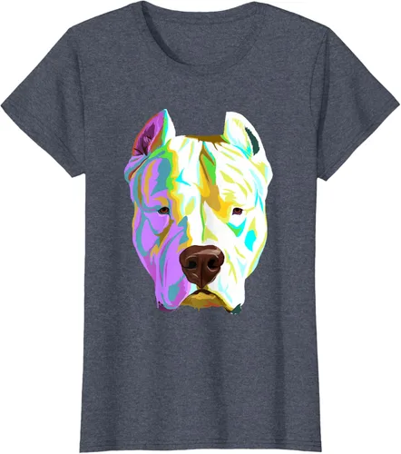 Vista 93 de Colorida camiseta Dogo Argentino, Negro, S