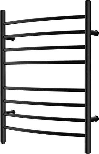 Vista 10 de HEATGENE Calentador de toallas de 8 bares, calentador de toallas de baño curvo, calentador de toallas para baño, estante de secado enchufable