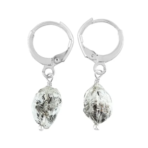 Vista 33 de Aretes de aro de cristal afganita natural Piedras afganas de alto grado Aretes chapados en plata Gota lisa Joyas de piedras preciosas hechas