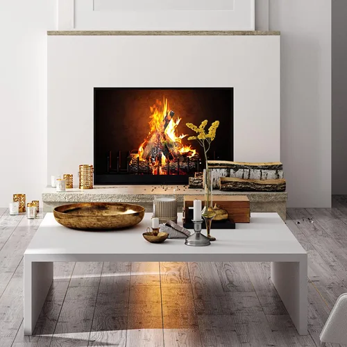 Vista 6 de Skyflame - Troncos pequeños para chimenea de gas, 4 troncos de madera de cerámica