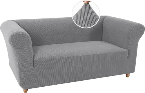 Vista 21 de Turquoize Funda elástica para silla estilo Chesterfield para sala de estar, 1 pieza, funda de sofá suave y antideslizante con tela jacquard gruesa