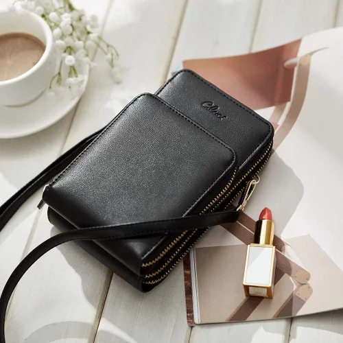 Vista 8 de CLUCI - Bolsa pequeña cruzada para mujer de piel para el hombro para celular cartera de moda diseñada para viajar