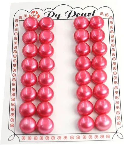 Vista 3 de Venta al por mayor de fabricación de joyas naturales 0.394-0.433 in 3A Grado botón de moneda Multicolor Perla de agua dulce medio perforado Cuentas