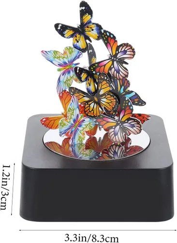 Vista 3 de LIFKOME Escultura de mariposas de escritorio, escultura magnética de escritorio, mariposas divertidas, juguete para el desarrollo de la inteligencia