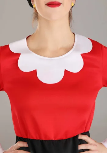 Vista 2 de Vestido de Disfraz de Olive Oyl para Mujer Talla Plus Multicolor
