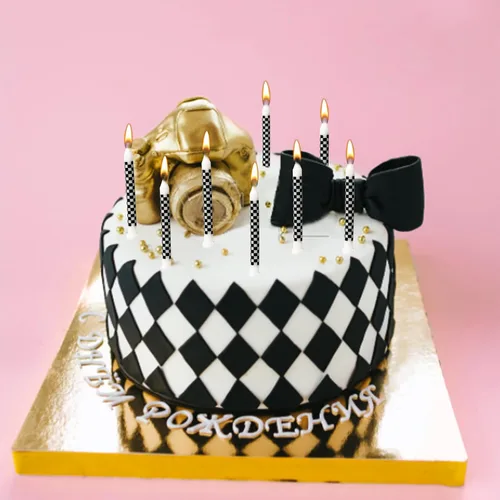 Vista 7 de 12 velas de bengala de cumpleaños con temática de autos de carreras, bandera a cuadros en blanco y negro, velas para pastel de cumpleaños