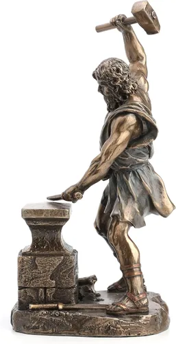 Vista 7 de Veronese Design Hefesto griego dios del fuego y forja estatua terminada en bronce