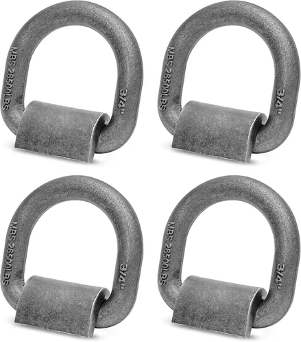 Vista 12 de Grandroad auto Paquete de 8 anillos en D forjados soldados, anclaje de amarre para remolque de 1/2 pulgada con MBS: 12,000 libras para remolque