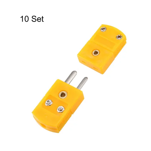 Vista 2 de uxcell a15110200ux0076 10 conjunto K tipo termopar M/F prueba temperatura sonda conector