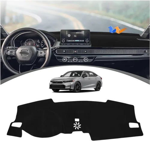 Vista 75 de FIILINES Cubierta para tablero Compatible con Mazda 3 2010-2013 Accesorios Tapete para tablero para Mazda 3 Accesorios Tapete para salpicadero