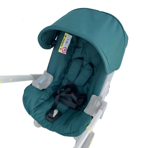 Vista 17 de Kits de cambio de cojín de asiento, ropa, sombrilla, toldo para cochecito compatible con asiento de automóvil y cochecito Doona (negro)