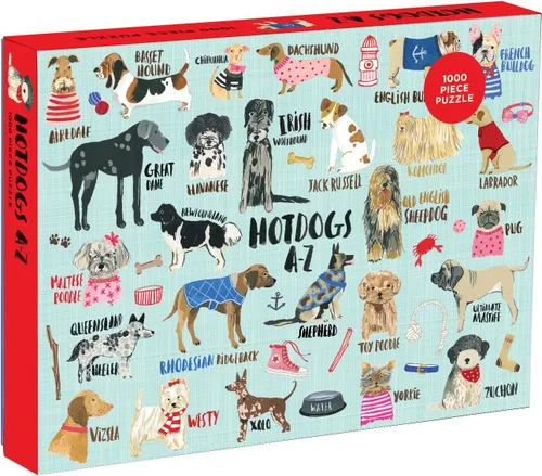 Vista 5 de Galison, Puzzle Cool Cats A-Z 1000 Pieza Illustrated Art by Carolyn Gavin, Cat Lover Gift, Pets, Animal, Challenging, Recycled Paper, No Dust