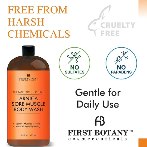Vista 6 de First Botany, Gel de ducha All Natural para el cuerpo, combate el olor corporal, el pie de atleta, la picazón, los problemas de uñas, la caspa