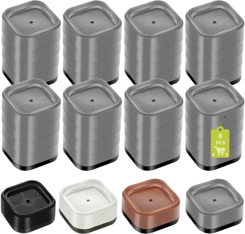 Vista 63 de Paquete de 12 elevadores de muebles de 1, 2 o 3 pulgadas, elevadores de cama ajustables resistentes para mesa, escritorio, sofá, silla, gabinete