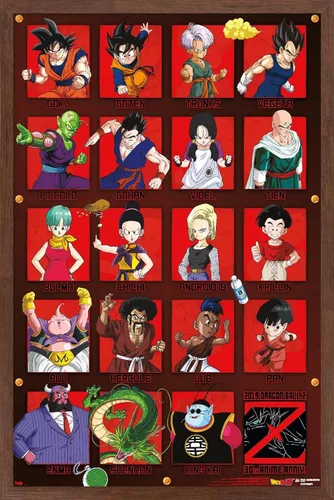Vista 5 de Trends International Dragon Ball Z - Póster de pared de aniversario, 22.375 x 34 pulgadas, versión premium sin marco