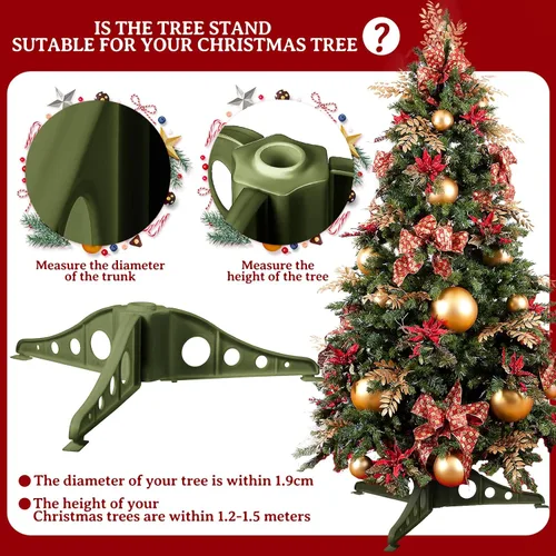 Vista 3 de Pangda Soporte de plástico para árbol de Navidad, patas de árbol de Navidad, base de árbol de Navidad artificial, soporte de repuesto de base