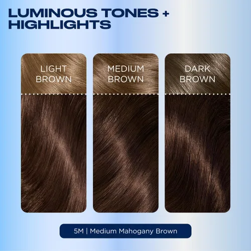 Vista 7 de Clairol Nice'n Easy Permanent Hair Dye, 5M Medium Mahogany Brown 1 Pack Marrón caoba medio 5M