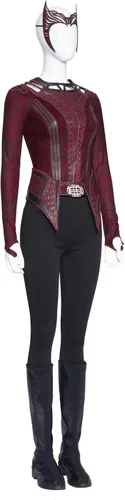 Vista 3 de Cumberbatch Stephen Odd Strange Wanda Maximoff - Disfraz de cosplay con múltiples versos, locura escarlata, bruja, Halloween, carnaval