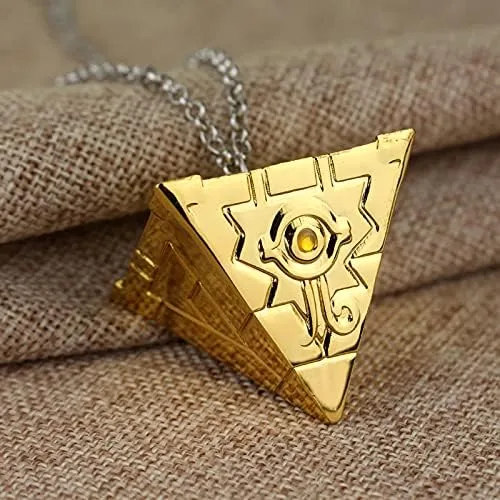 Vista 2 de Yugi Milennium Puzzle Pirámide Cosplay Colgante Cadena Collar