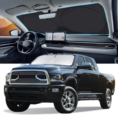 Vista 62 de Parasol para parabrisas Rivian R1T de ajuste personalizado para 2022-2023 2024 2025 Rivian R1S/R1T, accesorios para ventana delantera, cubierta