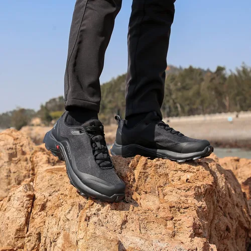 Vista 6 de HUMTTO Zapatos de senderismo impermeables para todo terreno, ligeros, transpirables, para senderismo, senderismo, antideslizantes, para exteriores