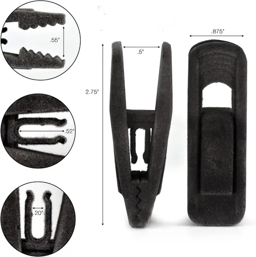 Vista 7 de Clips de terciopelo, paquete de 20, material duradero que no se rompe, perchas a juego de nuestra marca y tu percha de terciopelo existente
