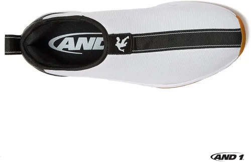 Vista 4 de AND1 Too Chillin - Zapatos sin cordones para hombre, zapatos de baloncesto retro fuera de la cancha para hombre, talla 7-16, negro, blanco, azul