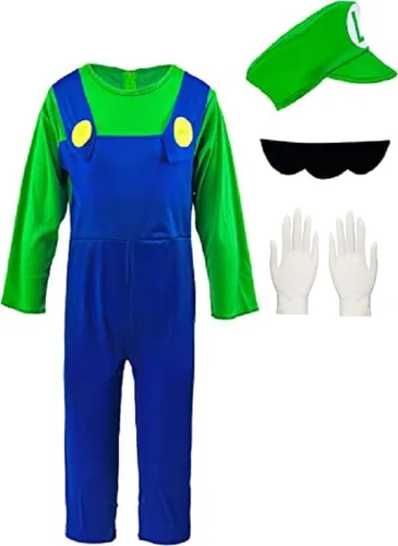Vista 2 de Disfraz de Super Brothers para niños, disfraz de Halloween para cosplay