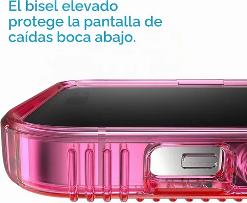 Vista 7 de Speck Funda transparente para iPhone 14 Pro - Protección delgada contra caídas, resistente a los arañazos y antiamarilleamiento con agarre