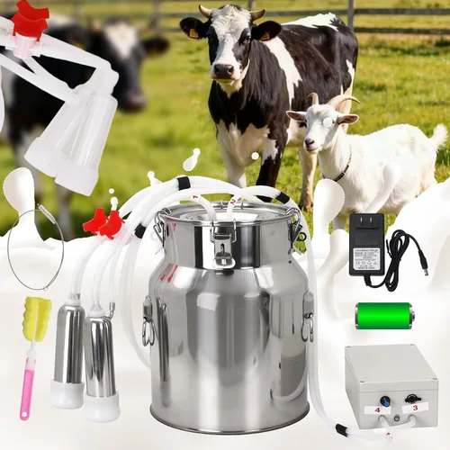Vista 8 de 2-in-1 Goats and Cows Milking Machine Upgrade 1.85Gal/7L