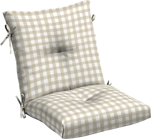 Vista 19 de Arden Selections Cojín de Silla de Comedor Exterior de Felpa Moderna con Mechones y Relleno Blowfill, 21 x 40 pulgadas, Repelente al Agua