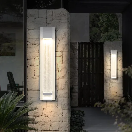 Vista 24 de ASD LED 13" Bubble Glass Wall Light Fixture, Outdoor & Indoor Seeded Sconce 3CCT, Waterproof, Dimmable, ETL Listed 12W 500LM 3000-5000K 120V