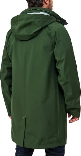 Vista 4 de Little Donkey Andy Chaqueta impermeable para hombre, para exteriores, ligera, cortavientos de montaña, abrigo largo para senderismo, golf, viajes