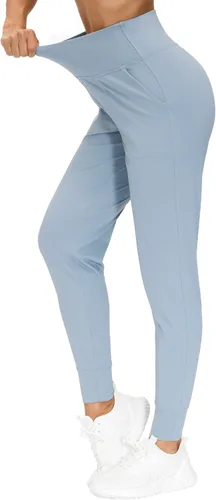 Vista 5 de THE GYM PEOPLE - Pantalones deportivos ajustados para mujer, ligeros, para entrenamiento, yoga, correr y descanso