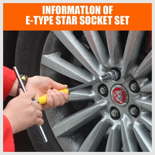 Vista 10 de HORUSDY Juego de zócalo de 11 piezas E Torx hembra externo Star Socket Set E4 - E20 Juego de zócalos de par