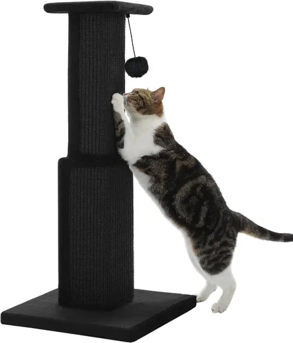 Vista 8 de PAWZ Road Poste Rascador Grande para Gatos de 32" de Alto, Poste Rascador para Gatos de Interior Adultos, Poste Rascador Definitivo con Sisal