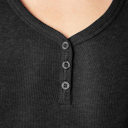 Vista 5 de Dickies Camisa Henley de manga larga con 3 botones para mujer